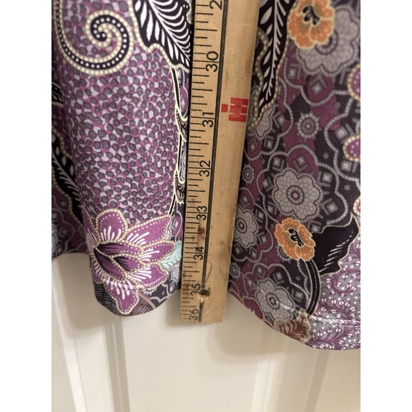 Prana Maui Mist Cantina Dress Size Large Paisley Floral Purple Sleeveless - Picture 5 of 7
